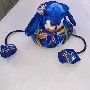 Adult Size SONIC the Hedgehog Bucket Hat Flappy Ear Action RARE Mens Womens